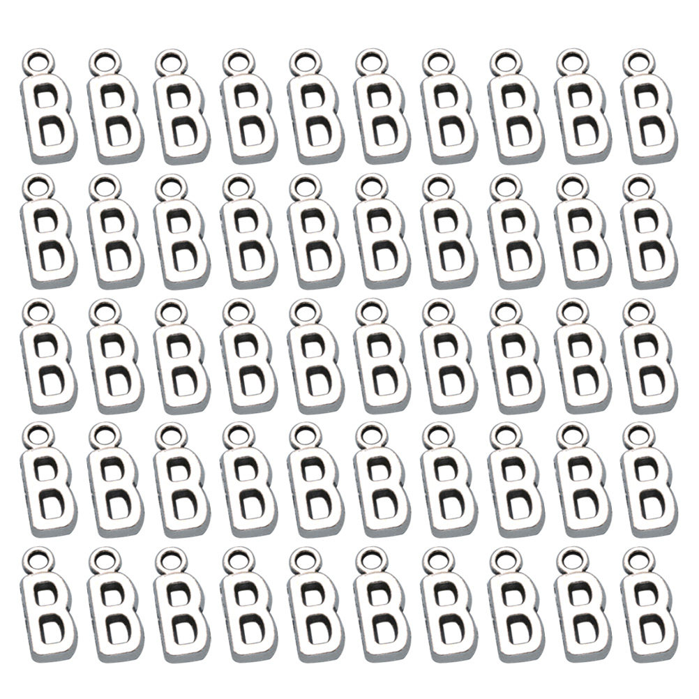 50Pcs Alphabet Charms Pendants - Craft Embellishments 评论和价格