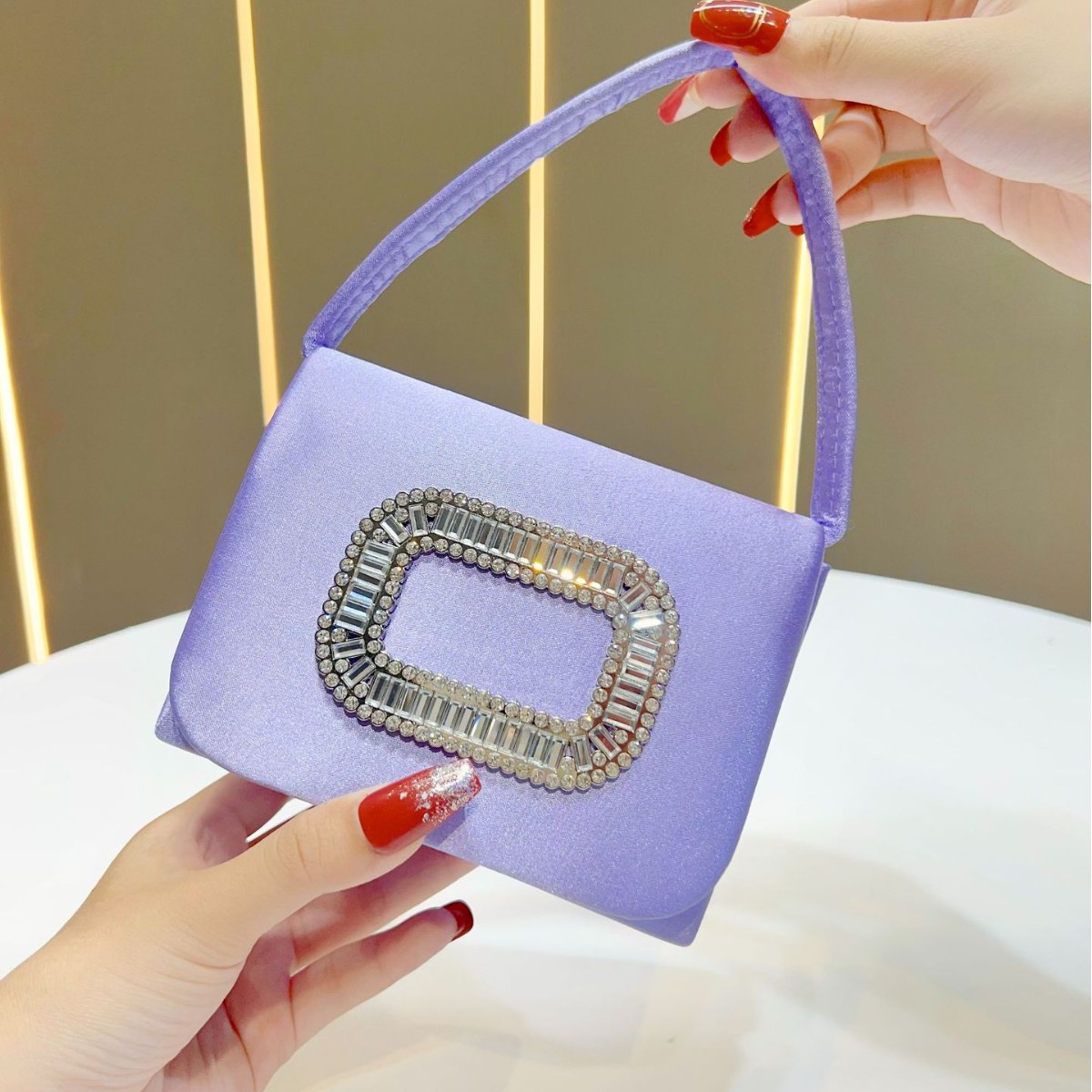 Luxury Mini Square Handbag Wom - Tassel Fringe Trim 评论和价格
