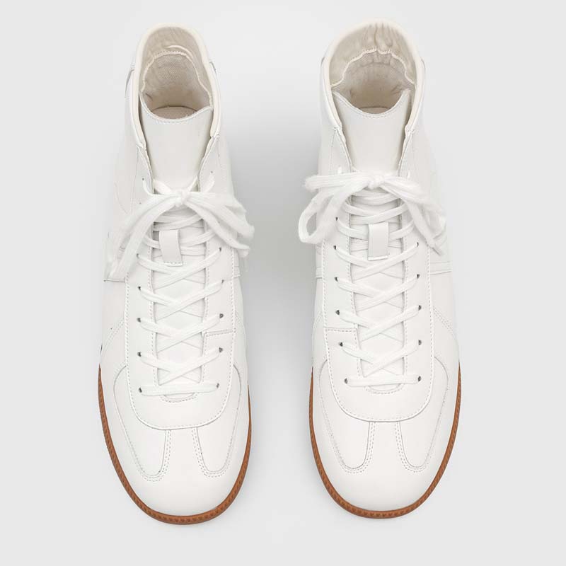Men Classic Spliced High Top C - Guipure Lace Panel 评论和价格
