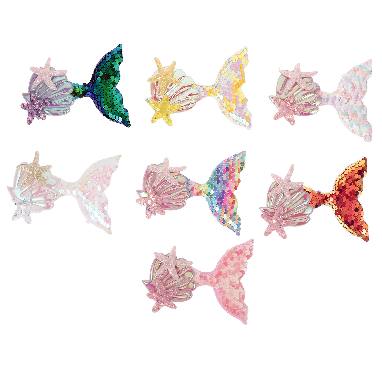 7Pcs Mermaid Fabric Patches fo - Craft Embellishments 评论和价格