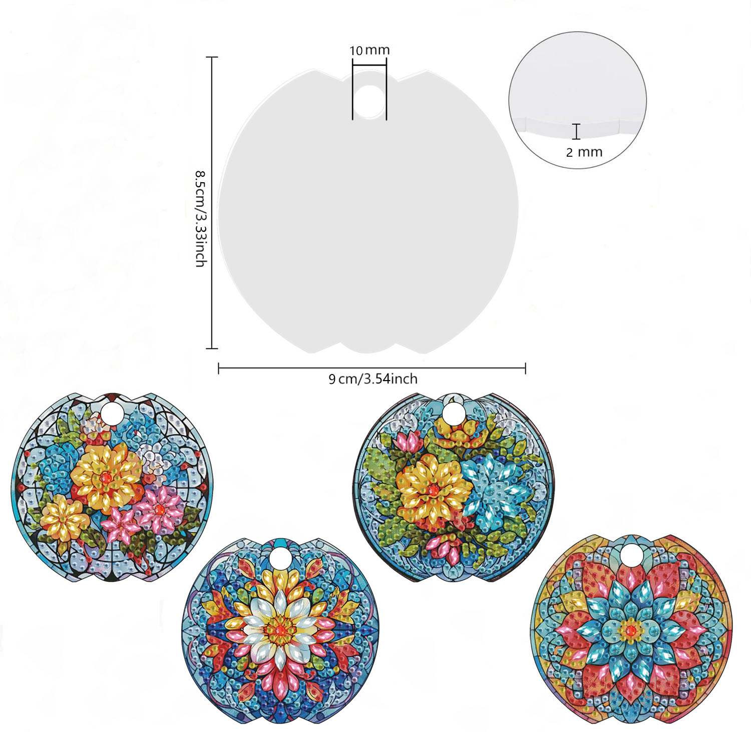 4piece floral DIY diamond art  - Craft Embellishments 评论和价格