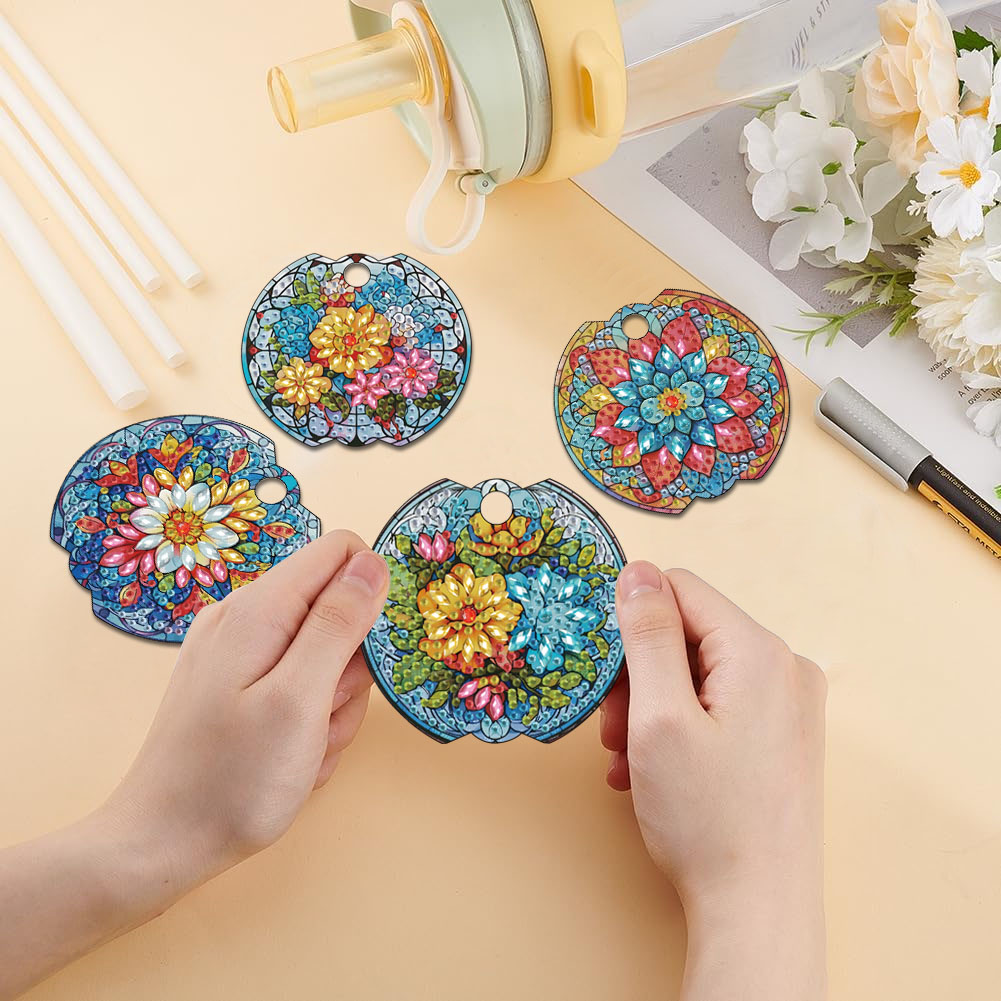 4piece floral DIY diamond art  - Craft Embellishments 评论和价格