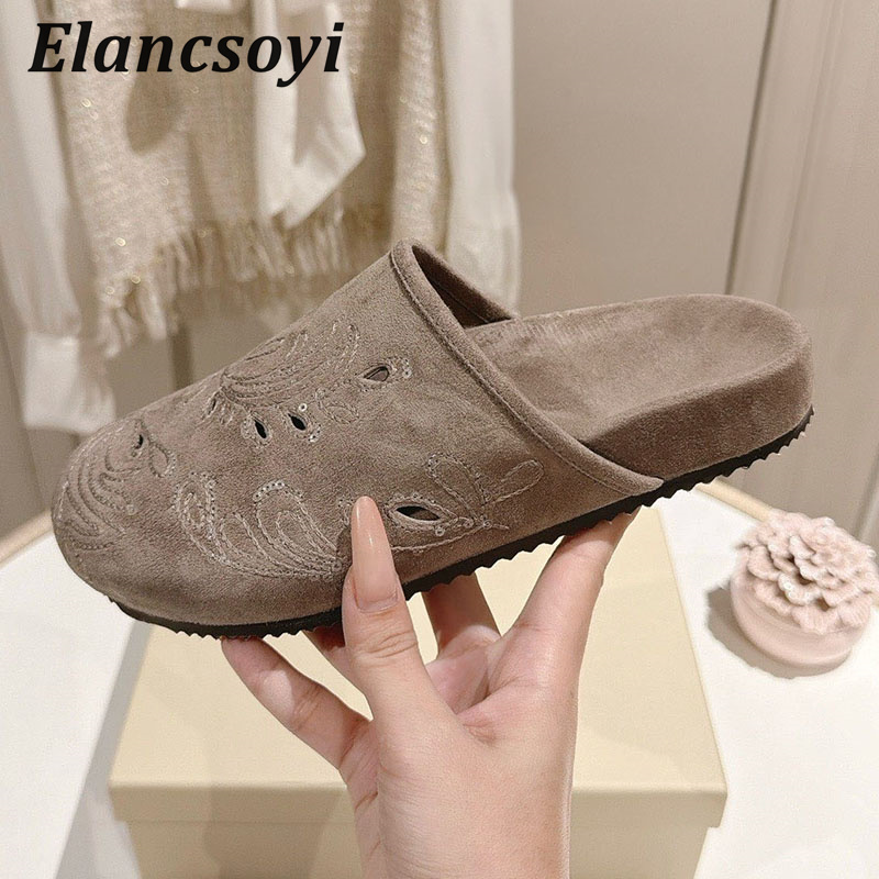 Lazy Mules Shoes Women's Embro - Embroidery Embellishments 评论和价格