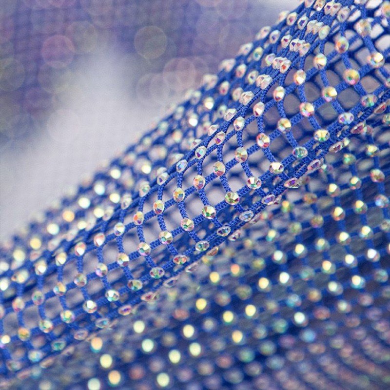 50x120cm Sewing Rhinestones Me - Crystal Mesh Fabric 评论和价格