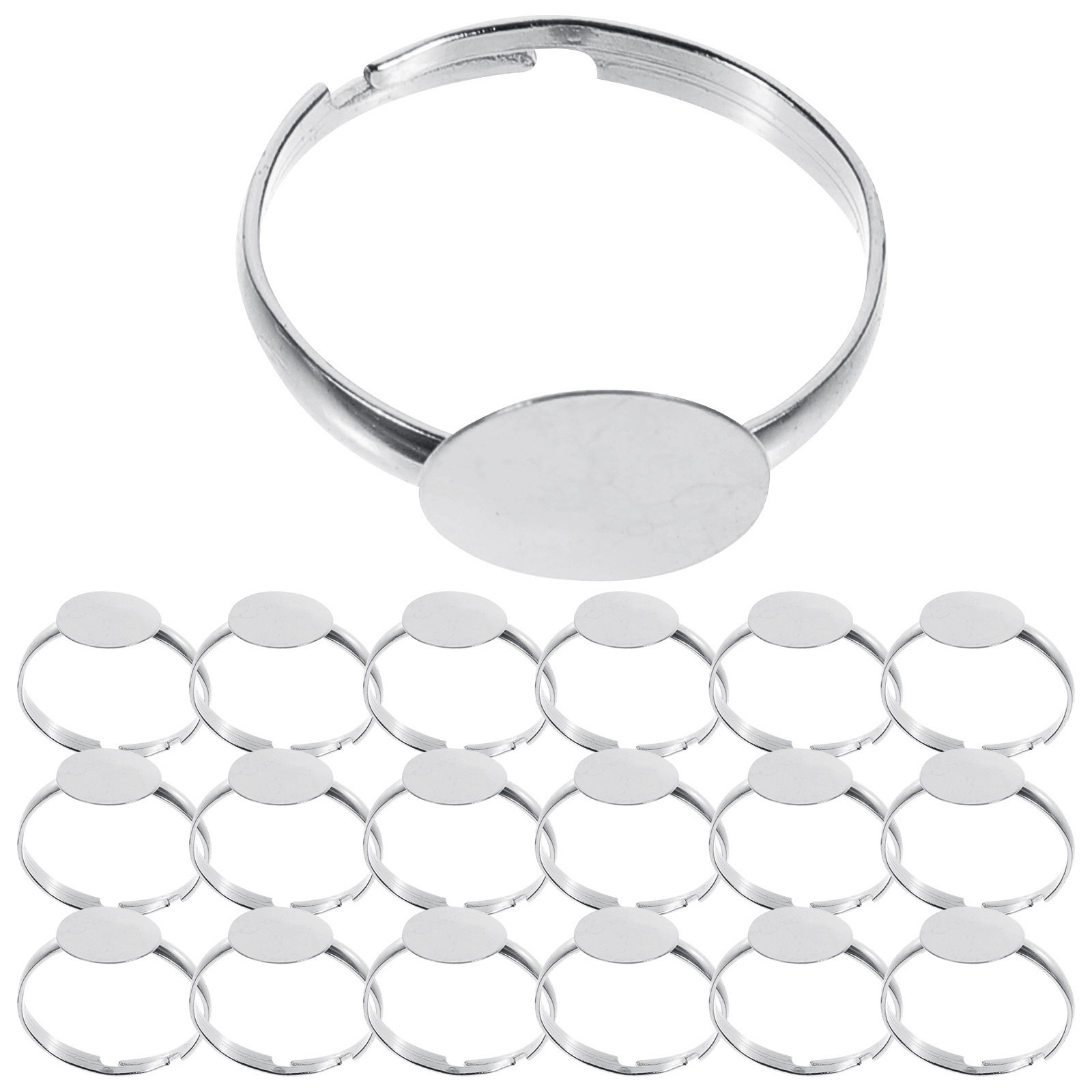 100Pcs Alloy Ring Blanks for D - Craft Embellishments 评论和价格