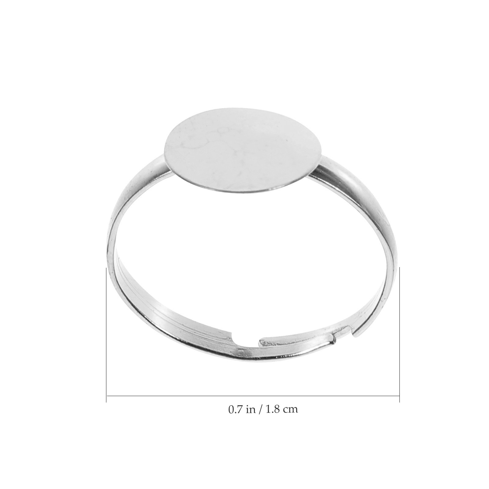 100Pcs Alloy Ring Blanks for D - Craft Embellishments 评论和价格