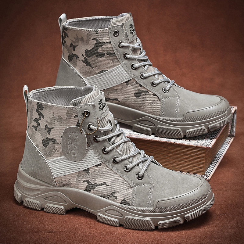 Men's Camouflage High-Top Comb - Guipure Lace Panel 评论和价格