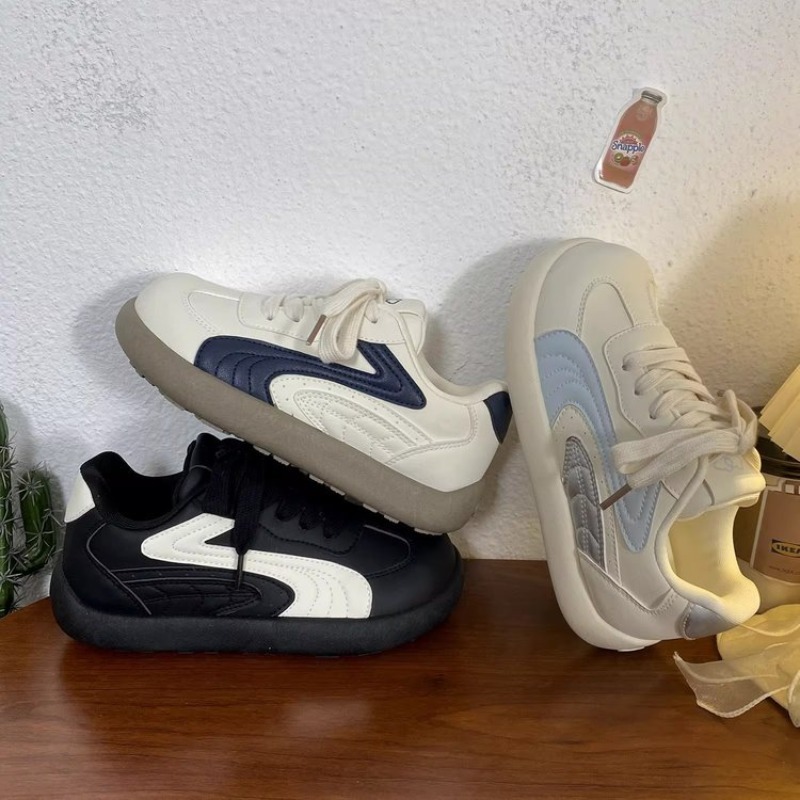 Vintage Women Chunky Sneakers  - Guipure Lace Panel 评论和价格
