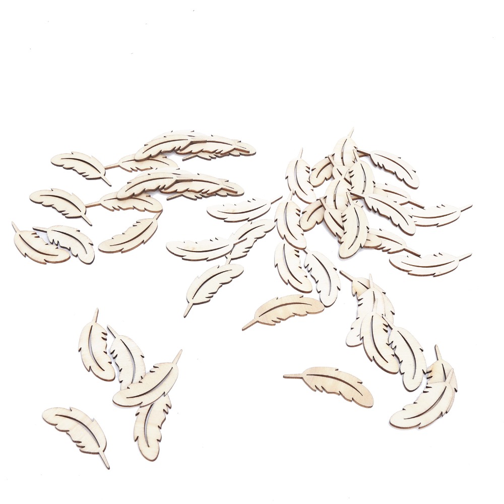 50pcs Unfinished Surface Wood  - Craft Embellishments 评论和价格
