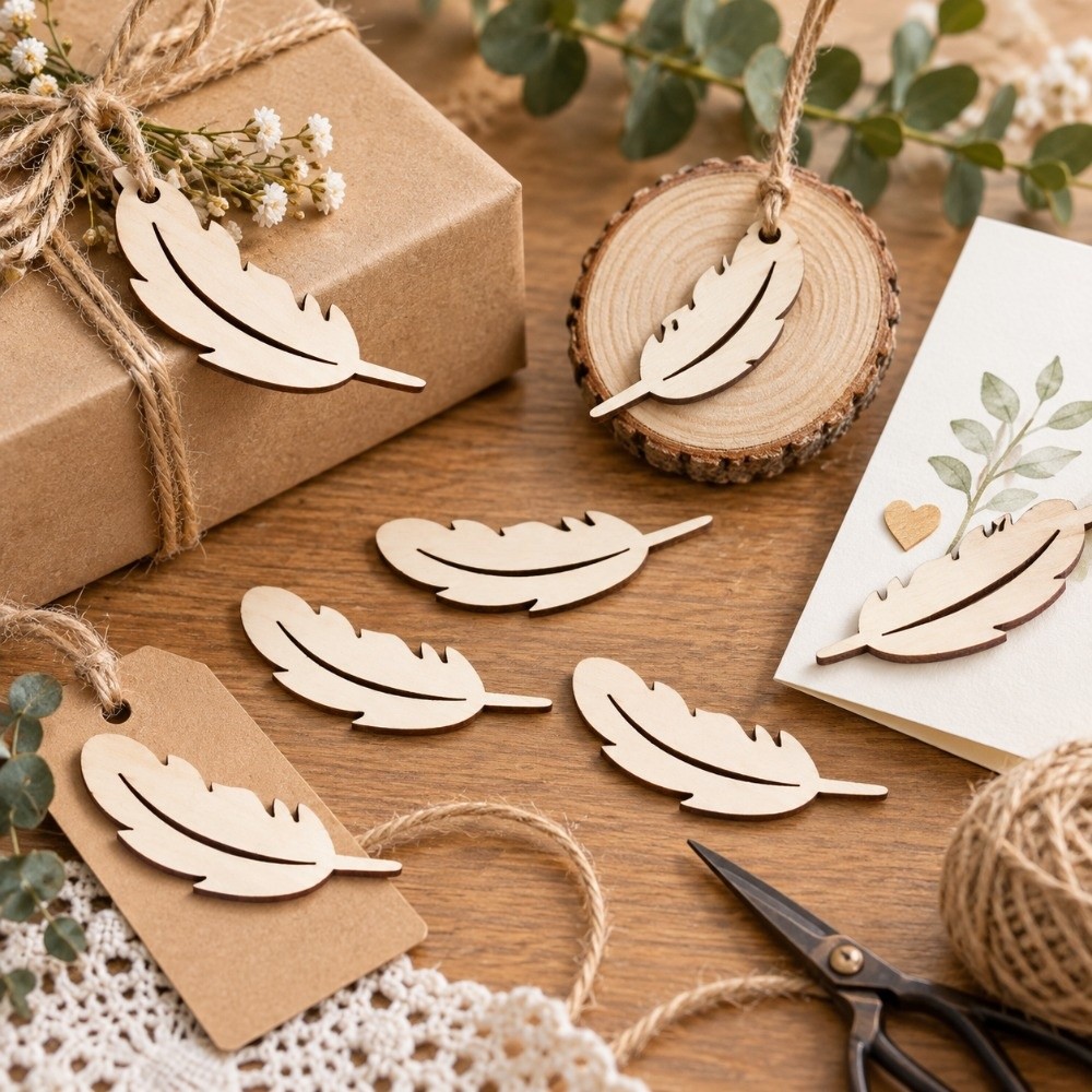 50pcs Unfinished Surface Wood  - Craft Embellishments 评论和价格
