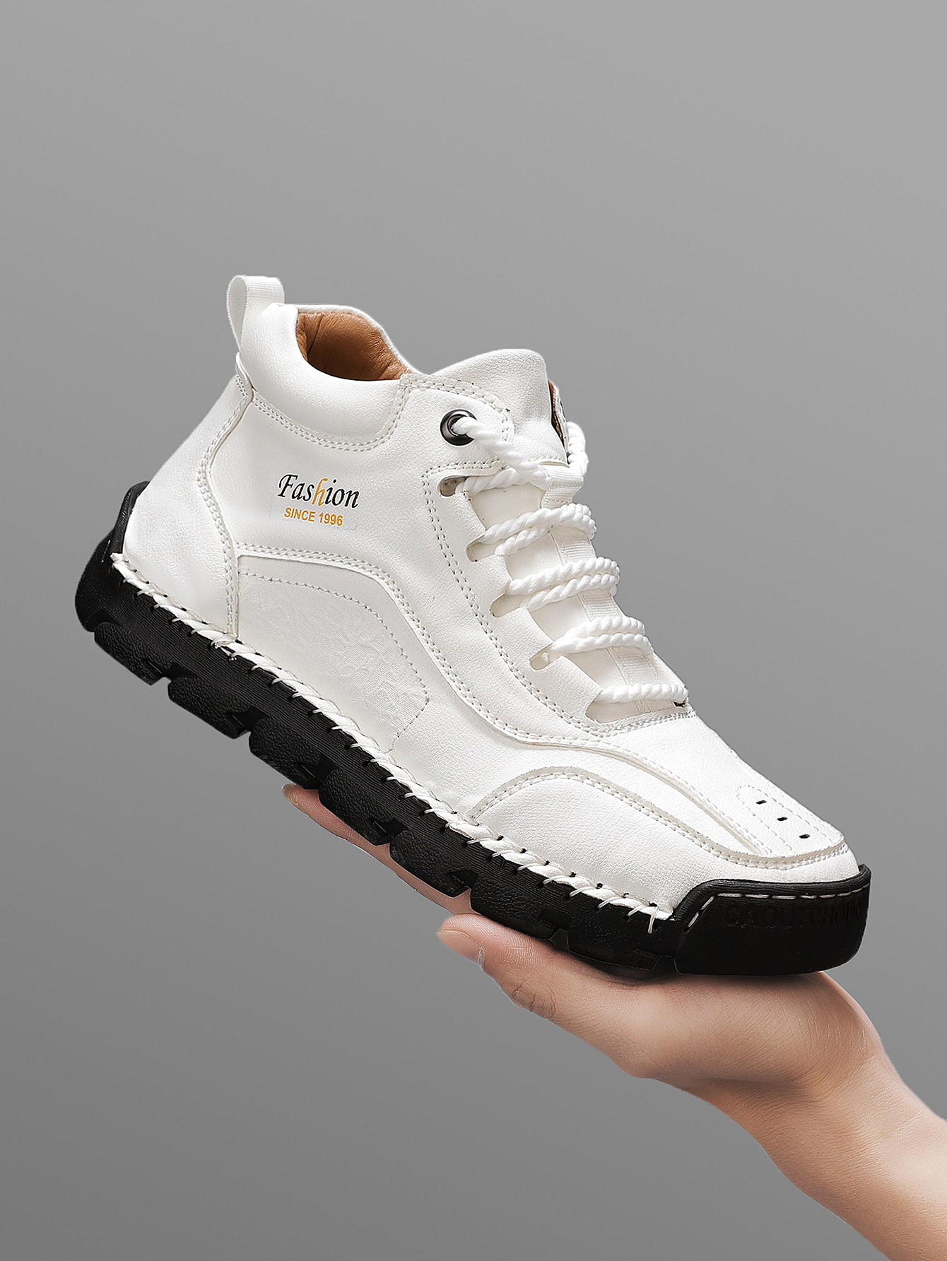 Men's Handmade Mid-Top Casual  - Guipure Lace Panel 评论和价格