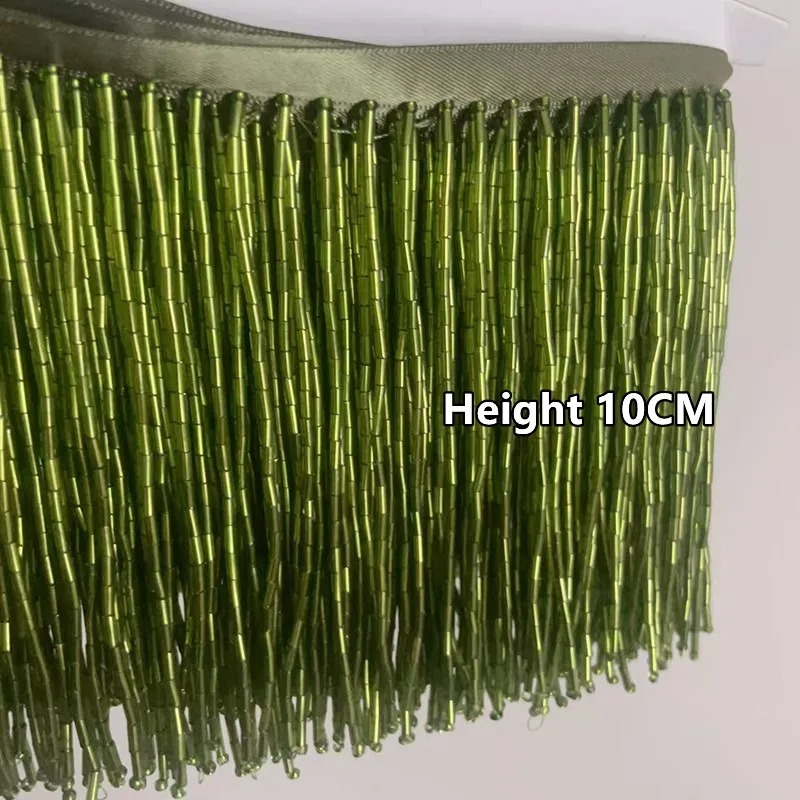 10CM Silver Red Bead Tube Tass - Tassel Fringe Trim 评论和价格
