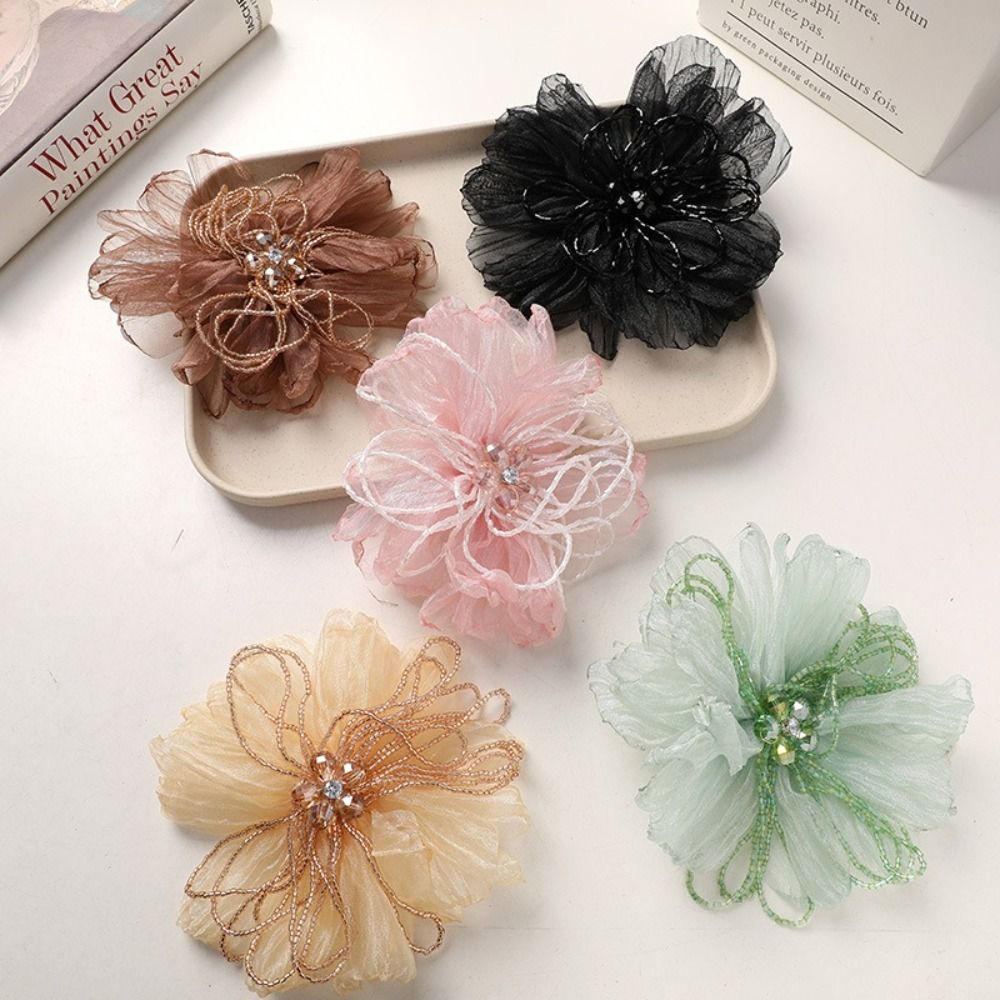 Organza Fabric Flower Patch Be - Crystal Mesh Fabric 评论和价格