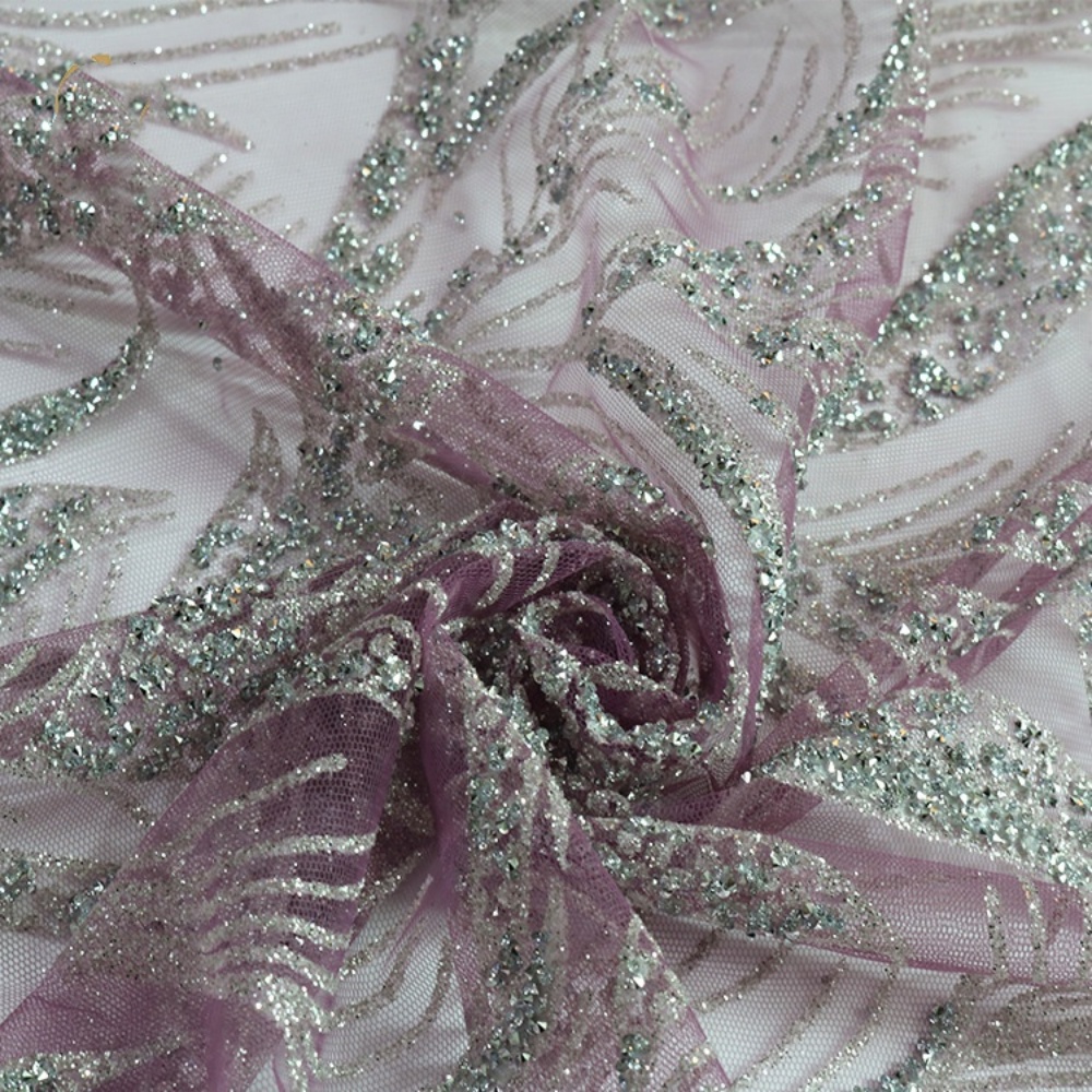 10 Hot Stamping Powder Pattern - Crystal Mesh Fabric 评论和价格